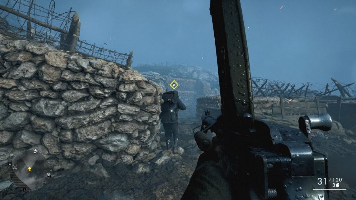 Na początku misji nie idź w wyznaczonym celu, a pójdź prosto, wzdłuż prawej krawędzi mapy - Avanti Savoia! | Opis przejścia w Battlefield 1 - Battlefield 1 - poradnik do gry