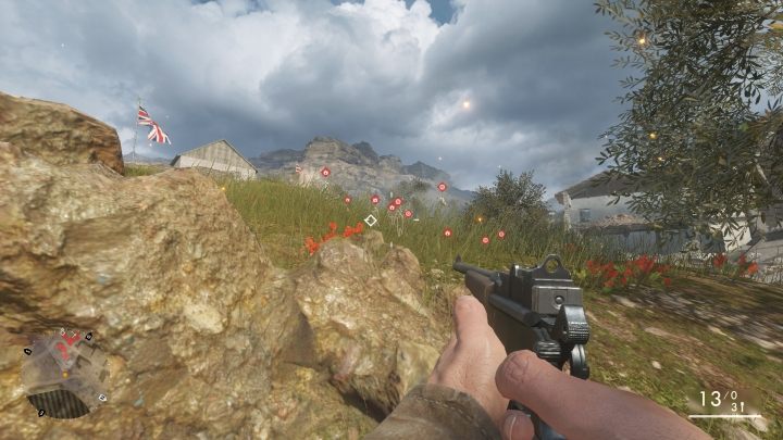 Gdy po przejściu całego miasta musisz wrócić do punktu początkowego, spotkasz wielu przeciwników, odwróconych plecami - Goniec | Opis przejścia w Battlefield 1 - Battlefield 1 - poradnik do gry