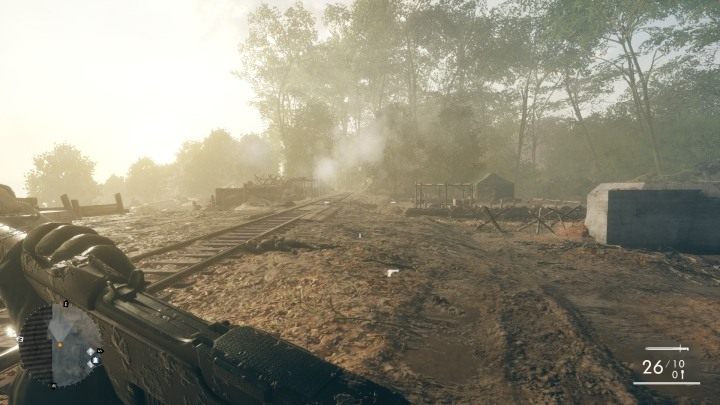 Aby znaleźć ostatni sekret, idź na drugą stronę mapy, wzdłuż torów - Błoto i krew | Podręczniki polowe w Battlefield 1 - Battlefield 1 - poradnik do gry