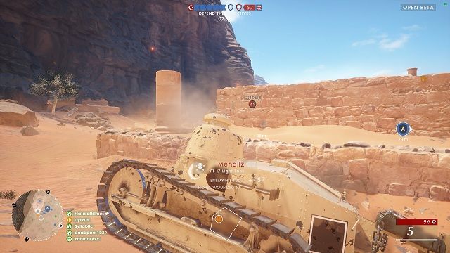 Lekki czołg jest najsłabiej opancerzony z tyłu, tam gdzie jest silnik - Rodzaje czołgów w Battlefield 1 i najlepsze wersje | Granaty, czołgi i samoloty - Battlefield 1 - poradnik do gry