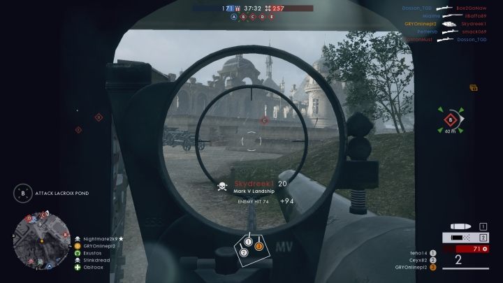 Jako kierowca, pamiętaj o polu widzenia, jaki mają gracze na działach - Rodzaje czołgów w Battlefield 1 i najlepsze wersje | Granaty, czołgi i samoloty - Battlefield 1 - poradnik do gry
