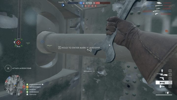 Jeżeli jesteś w czołgu jako strzelec, zawsze zadbaj o to, aby mieć ze sobą narzędzie naprawcze - Wsparcie | Klasy postaci w Battlefield 1 - Battlefield 1 - poradnik do gry