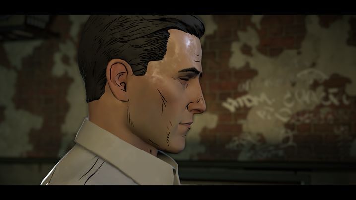 W dalszej części rozmowy Alfred sugeruje, że za morderstwem Wayneów musiał stać ktoś większy, bowiem sam sprawca był zwykłym pionkiem i nie ośmieliłby się porwać na gangstera pokroju Thomasa Waynea - Chapter 1 - Broken Memories | Children of Arkham - Batman: The Telltale Games Series - poradnik do gry