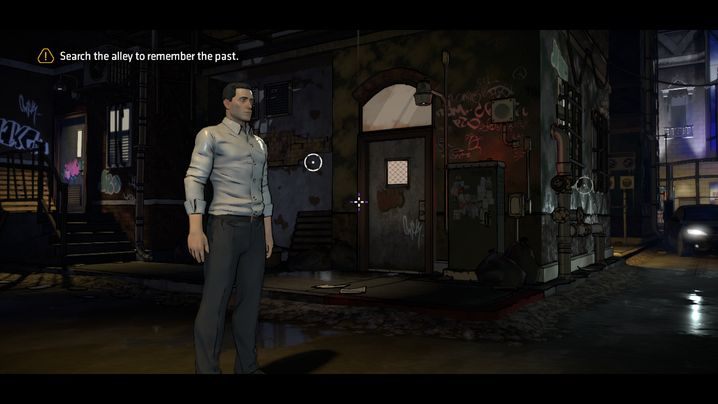 Na powyższym obrazku możesz zauważyć punkty interaktywne - Chapter 1 - Broken Memories | Children of Arkham - Batman: The Telltale Games Series - poradnik do gry