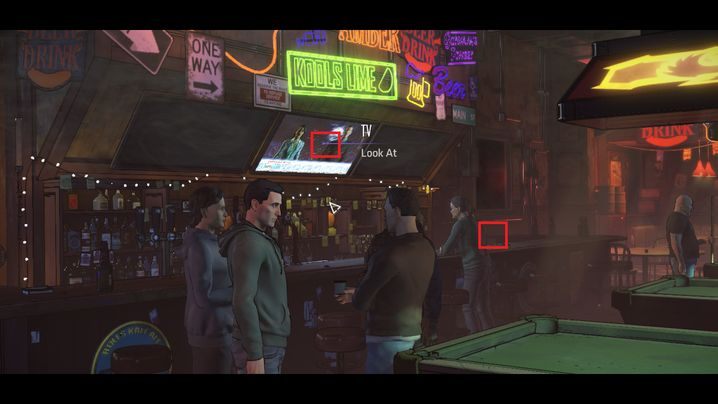 Korzystając z klawiszy WSAD podejdź do baru - Chapter 4 - Two of a Kind | Children of Arkham - Batman: The Telltale Games Series - poradnik do gry