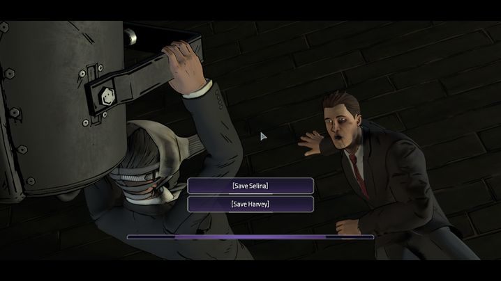 Gry uporasz się z mutantem okazuje się, że zarówno Selina jak i Harvey są w niebezpieczeństwie - Chapter 6 - Narrow Margins | Children of Arkham - Batman: The Telltale Games Series - poradnik do gry
