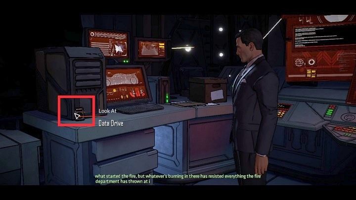 Żeby posunąć fabułę naprzód użyj klawisza A - Chapter 2 - The One that Got Away | Realm of Shadows - Batman: The Telltale Games Series - poradnik do gry