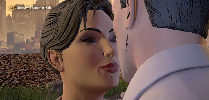 Podczas rozmowy będziesz mógł podjąć kolejną ważną decyzję - Chapter 3 - On the Trail | City of Light | Batman The Telltale Games Series - Batman: The Telltale Games Series - poradnik do gry