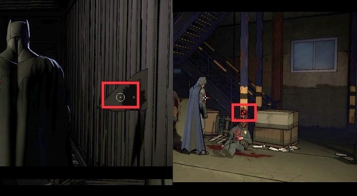 Powiąż fragment beczki z głową martwego policjanta (obrazek powyżej) - Chapter 4 - Worlds Greatest Detective | Realm of Shadows - Batman: The Telltale Games Series - poradnik do gry