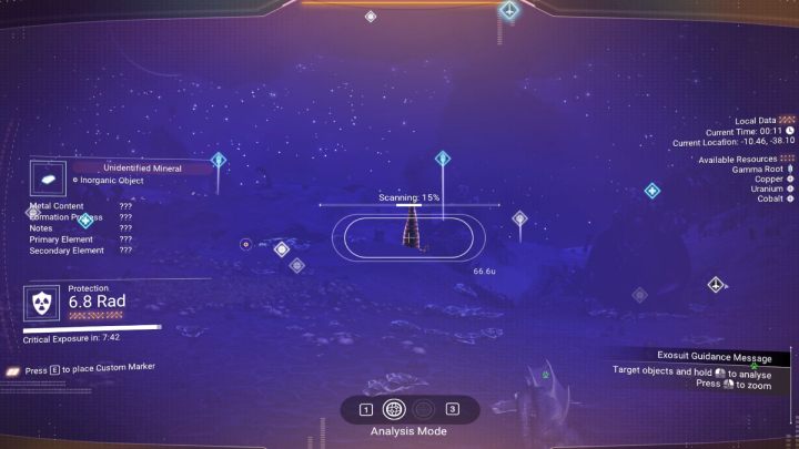 Gdy zbudujecie wizjer, przeskanujcie nim wszystkie obiekty w pobliżu - No Mans Sky: Od czego zacząć? - No Mans Sky - poradnik do gry