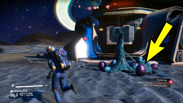 Gdy dotrzecie na kolejną planetę w poszukiwaniu antymaterii, natraficie na opuszczony budynek, przy którym znajdować się będzie kilkanaście cennych jaj - No Mans Sky: Jak zdobywać jednostki? - No Mans Sky - poradnik do gry