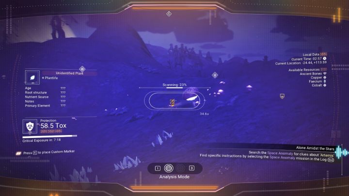 Z wizjerem analitycznym (Analysis Visor) zostaniecie zaznajomieni już na początku gry - No Mans Sky: Jak odkrywać nowe zwierzęta, rośliny, minerały? - No Mans Sky - poradnik do gry