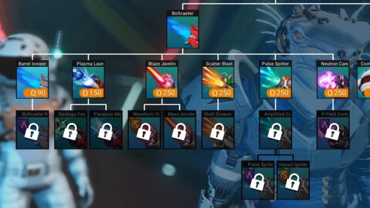 Błyskacz (Boltcaster) posiada 6 różnych typów broni - No Mans Sky: Ulepszenia Multinarzędzia - No Mans Sky - poradnik do gry