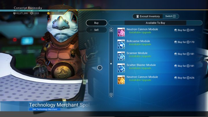 Ulepszenia mogą być od razu zainstalowane w wolnym miejscu multinarzędzia, nie wymagają dodatkowej budowy - No Mans Sky: Ulepszenia Multinarzędzia - No Mans Sky - poradnik do gry