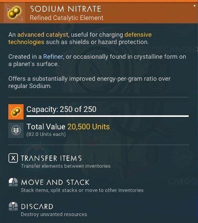 Azotan sodu możesz stworzyć przenośnej rafinerii lub okazjonalnie znaleziony w postaci krystalicznej na powierzchni planety - Jak wytwarzać i wykorzystywać azotan sodu? | No Mans Sky - No Mans Sky - poradnik do gry