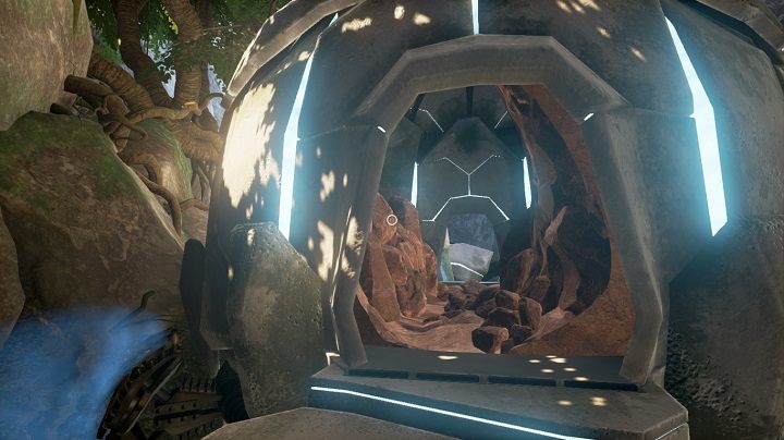 Gdy ukończysz całą powyższą sekwencję okaże się, że w pomieszczeniu za mostem nie znajdziesz już maszyny do teleportacji tylko korytarz, który pozwoli ci dotrzeć do dalszego etapu gry - Mosty Villeinów | Opis przejścia Obduction - Obduction - poradnik do gry