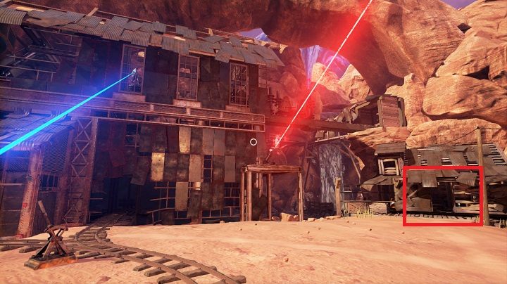 Przechodząc przez bramę możesz zauważyć dwa budynki - Zbadaj okolicę | Opis przejścia Obduction - Obduction - poradnik do gry