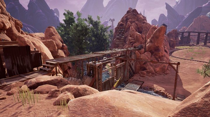 Będąc na górze z łatwością zauważysz, że przejście jest już dostępne - Winda i drzewo | Opis przejścia Obduction - Obduction - poradnik do gry