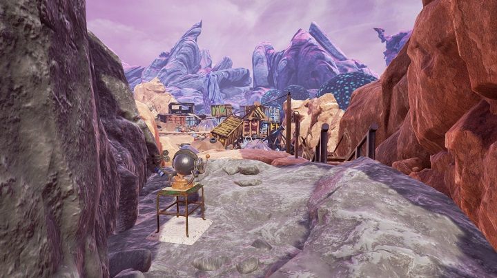 Zobaczysz dwa obiekty widoczne na powyższym obrazku - Winda i drzewo | Opis przejścia Obduction - Obduction - poradnik do gry