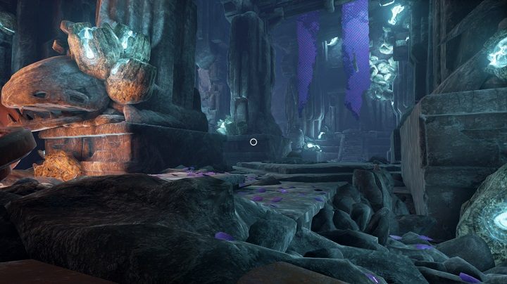 Pokonując schody zobaczysz powyższy widok - Ruiny Kaptar, skróty i sypialnia Farley | Opis przejścia Obduction - Obduction - poradnik do gry