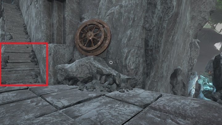 Po powrocie do ruin wyjdź z pomieszczenia i skręć w lewo - Ruiny Kaptar, skróty i sypialnia Farley | Opis przejścia Obduction - Obduction - poradnik do gry