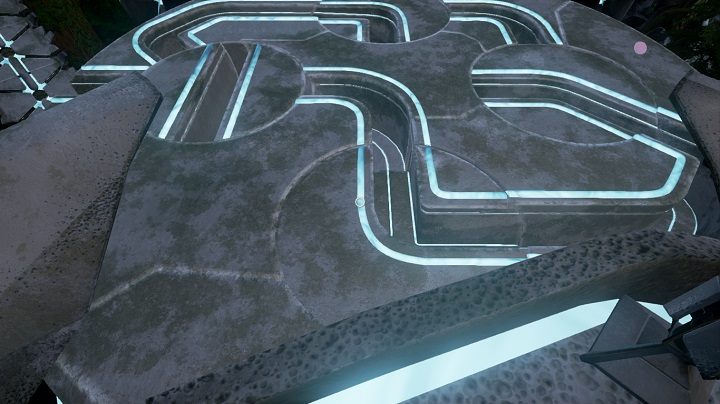 Porównaj układ klocków z powyższym obrazkiem - Tworzenie ścieżki i uruchamianie Kapsuły | Opis przejścia Obduction - Obduction - poradnik do gry