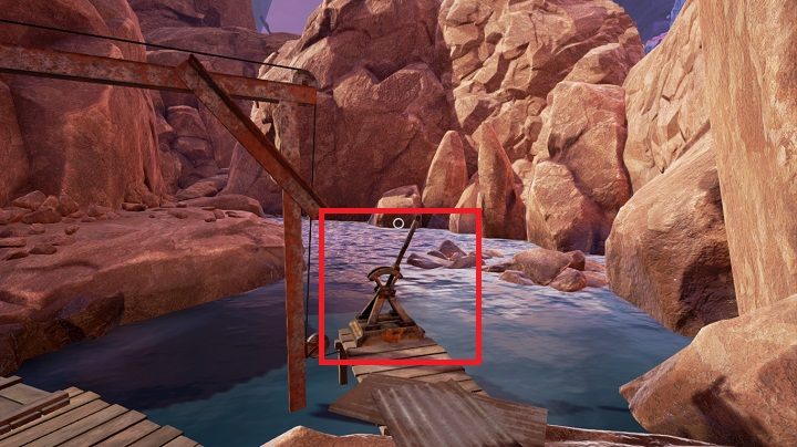 Przy wodospadzie napędzającym młyn wybierz prawą ścieżkę, która poprowadzi cię do tamy i dźwigni - Włącz generator | Opis przejścia Obduction - Obduction - poradnik do gry