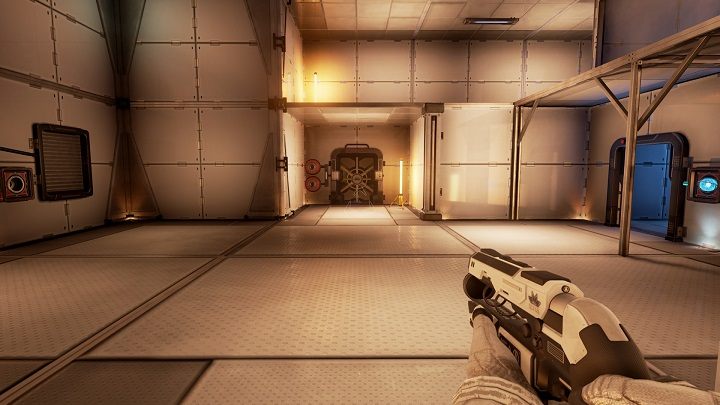 Najpierw przechodzimy do pomieszczenia po naszej prawej stronie i zabieramy pojemnik z wiązką - Chapter 2 - Opis Przejścia - The Turing Test - poradnik do gry