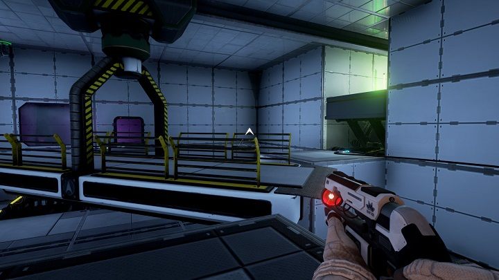 Przekrzywiamy platformę tak abyśmy mogli wskoczyć do trzeciego pomieszczenia, które znajduję się po lewej stronie - Chapter 7 - Opis przejścia - The Turing Test - poradnik do gry