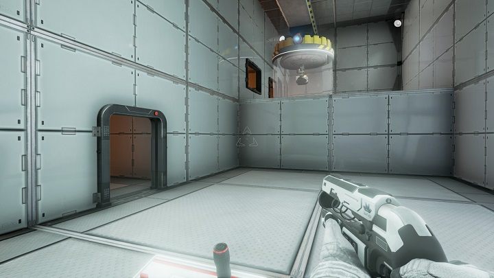 Początkowo przejmujemy kontrole nad robotem i przemieszczamy go pod magnes - Chapter 7 - Opis przejścia - The Turing Test - poradnik do gry