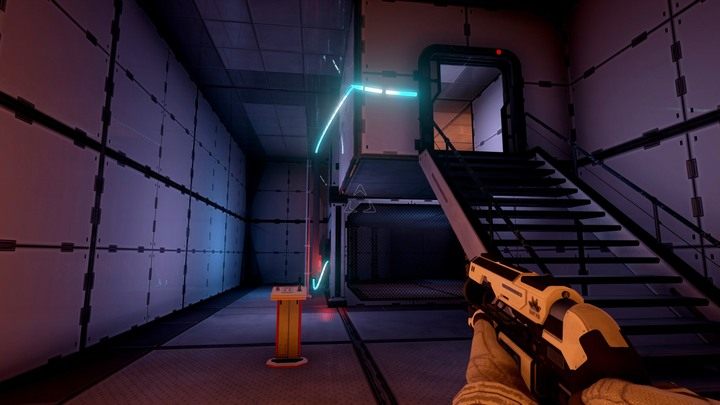 W następnym pomieszczeniu ponownie wykorzystujemy urządzenie do podniesienia wiązki energii poziom wyżej - Chapter 3 - Opis Przejścia - The Turing Test - poradnik do gry