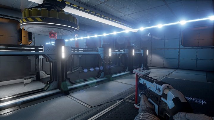 W tym pomieszczeniu wiązka pulsującej energii zrzucimy nam potrzebny pojemnik - Chapter 3 - Opis Przejścia - The Turing Test - poradnik do gry