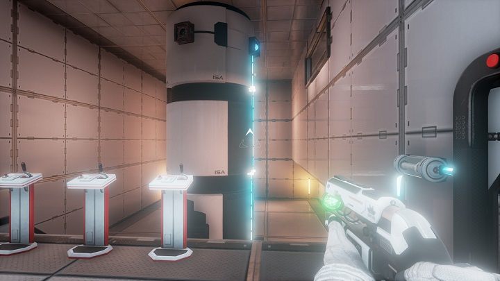 W następnym pomieszczeniu zauważymy trzy urządzenia sterujące - Chapter 3 - Opis Przejścia - The Turing Test - poradnik do gry