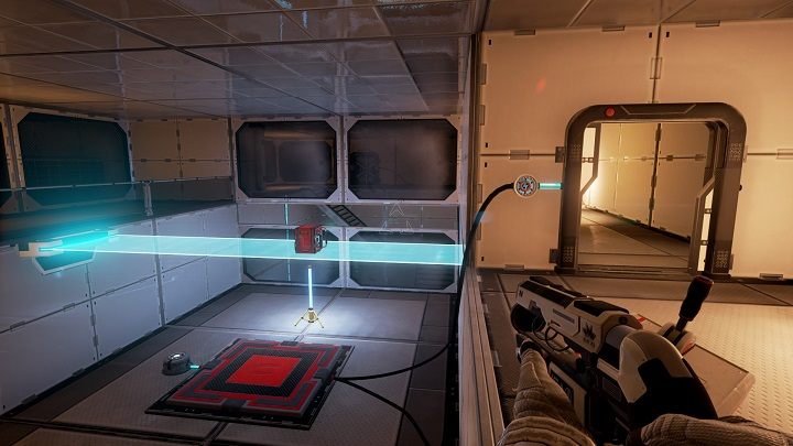 Wracamy z pojemnikiem do pierwszego pomieszczenia i umieszczamy go na moście - Chapter 4 - Opis Przejścia - The Turing Test - poradnik do gry