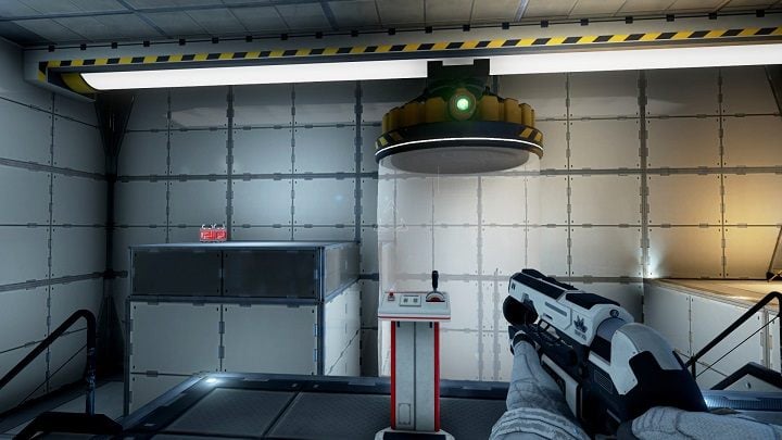 W następnym sektorze poznamy nowe urządzenie polegające na przyciąganiu grawitacyjnym pojemników - Chapter 1 - Opis Przejścia - The Turing Test - poradnik do gry