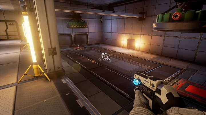 Najpierw przejmujemy kontrolę nad kamerą i ustawiamy oba magnesy tak jak widoczne jest to na grafice - Chapter 5 - Opis przejścia - The Turing Test - poradnik do gry