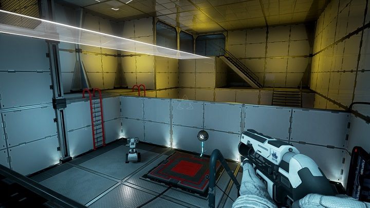 Zostawiamy naszą protagonistkę na czerwonej platformie i przejmujemy kontrolę nad robotem - Chapter 5 - Opis przejścia - The Turing Test - poradnik do gry