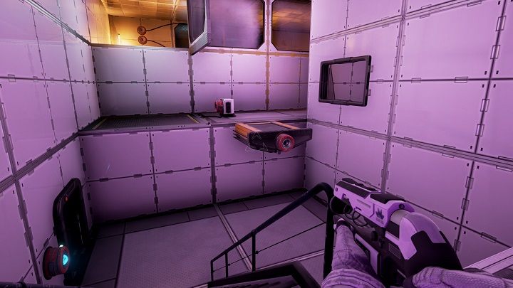 W pierwszej kolejności zabieramy wiązkę z dołu i otwieramy ruchomy most - Chapter 6 - Opis przejścia - The Turing Test - poradnik do gry