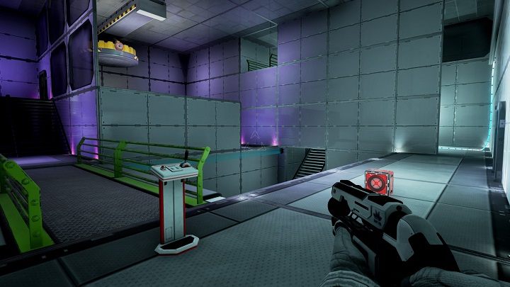 W Pierwszej kolejności idziemy do pomieszczenia po prawej stronie i zabieramy wiązkę energii dzięki czemu kamera przyjedzie do niego - Chapter 6 - Opis przejścia - The Turing Test - poradnik do gry