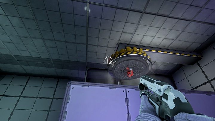 Aktywujemy magnes i odkładamy pojemnik na czerwoną platformę - Chapter 6 - Opis przejścia - The Turing Test - poradnik do gry