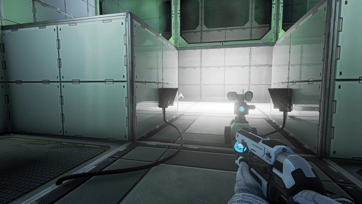 Pobieramy obie wiązki z pojemników i jedną dajemy naszemu robotowi - Chapter 6 - Opis przejścia - The Turing Test - poradnik do gry