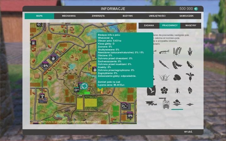 W grze znajdziesz dwa typy roli: pole uprawne oraz sad - Przekształcanie pól | Podstawy | Polska Farma 2017 - Polska Farma 2017 - poradnik do gry