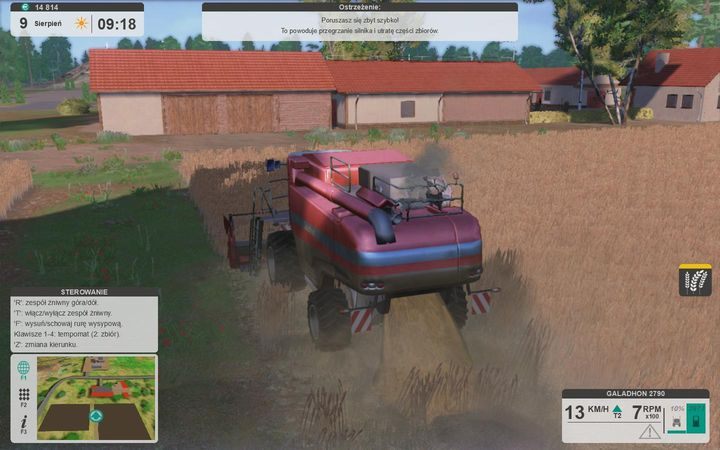 W międzyczasie możesz zająć się zbiorem plonów - Północne wzgórza | Szybki start | Polska Farma 2017 - Polska Farma 2017 - poradnik do gry