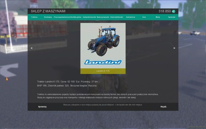 Niezależnie od tego, na jakiej mapie rozpoczniesz rozgrywkę, w sklepach znajdziesz ten sam zestaw pojazdów i urządzeń w tych samych cenach - Kupno maszyn | Podstawy | Polska Farma 2017 - Polska Farma 2017 - poradnik do gry