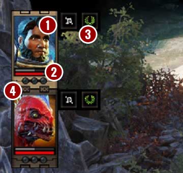 Przez całą długość rozgrywki w lewym górnym rogu będziesz miał dostęp do składu drużyny - Interfejs Divinity Original Sin 2 | Podstawy - Divinity Original Sin 2 - poradnik do gry