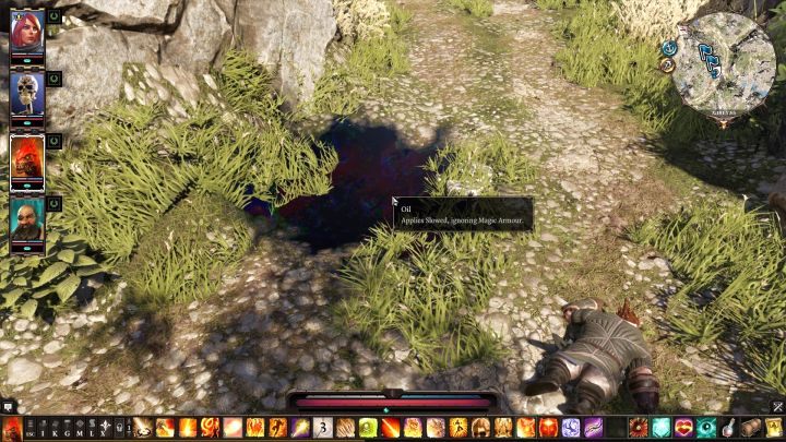 Jeden z efektów podłoża, Oil. - Efekty podłoża i kombinacje w Divinity 2 | Efekty i kombinacje w walce - Divinity Original Sin 2 - poradnik do gry