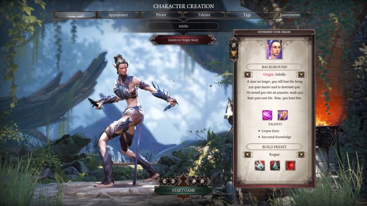 Sebille i jej domyślna klasa postaci, Rogue. - Sebille | Bohaterowie fabularni w Divinity Original Sin 2 - Divinity Original Sin 2 - poradnik do gry