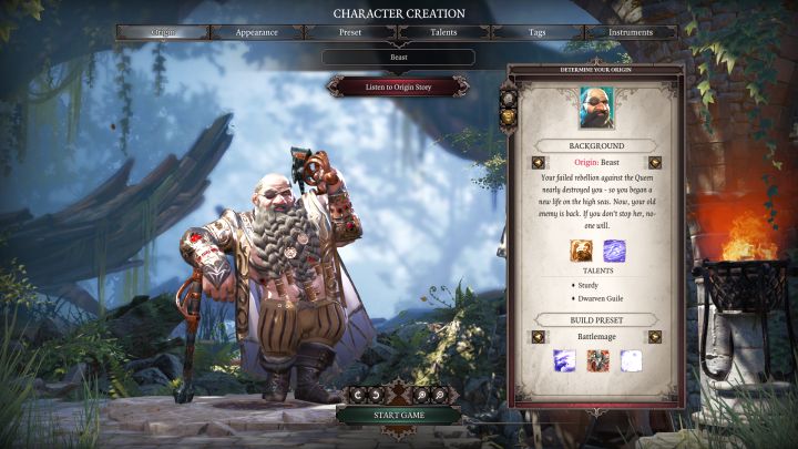Beast i jego domyślna klasa postaci, Battlemage. - Beast | Bohaterowie fabularni w Divinity Original Sin 2 - Divinity Original Sin 2 - poradnik do gry