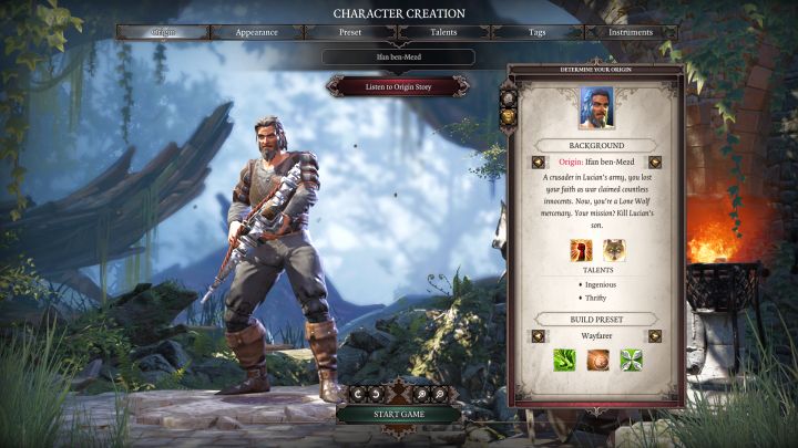 Ifan Ben-Mezd i jego domyślna klasa postaci, Wayfarer. - Ifan Ben-Mezd | Bohaterowie fabularni w Divinity Original Sin 2 - Divinity Original Sin 2 - poradnik do gry