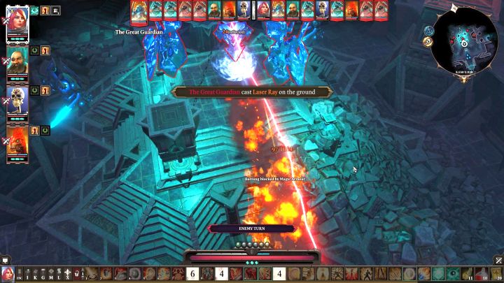 Trójka wrogów lubi korzystać z zaklęć raniących w linii prostej - lepiej jest rozproszyć drużynę. - Przeciwnicy i bossowie Nameless Isle | Trudne walki w Divinity Original Sin 2 - Divinity Original Sin 2 - poradnik do gry